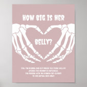 Halloween Meisje Baby shower Hoe groot is haar bui Poster (Voorkant)