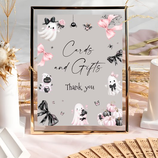 Halloween meisje Baby shower Kaarten en geschenken Poster