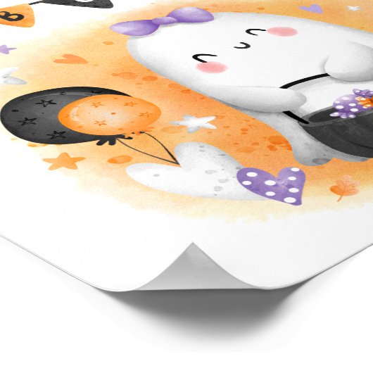 Halloween Meisje Baby shower Kleine Ghost Favor Si Poster (Hoek)
