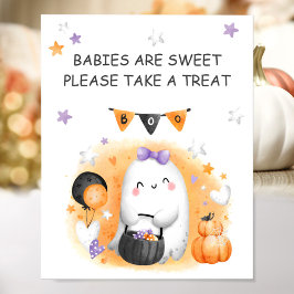 Halloween Meisje Baby shower Kleine Ghost Favor Si Poster