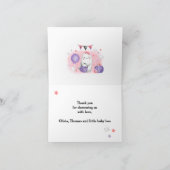 Halloween Meisje Baby shower Roze Dank u Kaart (Binnen)