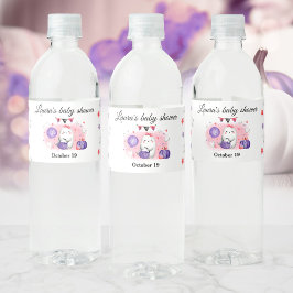Halloween Meisje Baby shower Roze Waterflesetiket Waterfles Etiket
