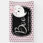 Halloween Meisje Boo Tweede verjaardag Spandoek (Verticaal)