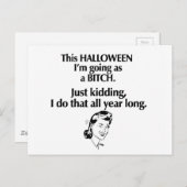 halloween meisje briefkaart (Voorkant / Achterkant)