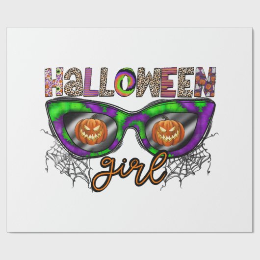 Halloween meisje cadeaupapier (Vlak)