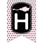 Halloween meisje gelukkige verjaardag vlaggetjes (Tweede vlag)