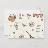 Halloween Meisje Ghost Verjaardag Foto Dank u Kaar Bedankkaart (Achterkant)