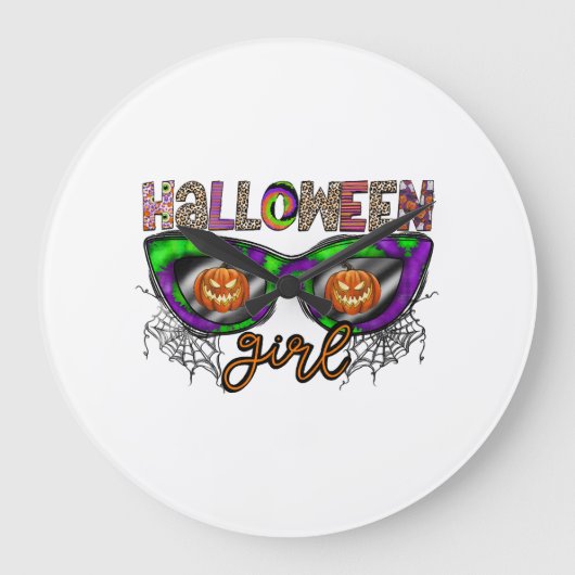 Halloween Meisje Grote Klok (Voorkant)