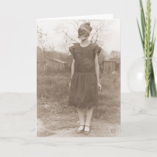  Halloween meisje in het kostuum van 1920 Kaart (Voorkant)