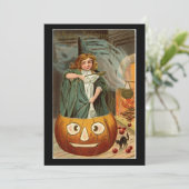  Halloween meisje in pompoen (Staand voorkant)