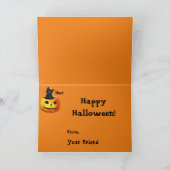  Halloween Meisje met Candle Kaart (Binnen)