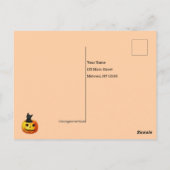  halloween meisje met kaars briefkaart (Achterkant)