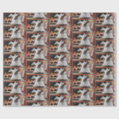  Halloween meisje met kaars inpakpapier (Vlak)