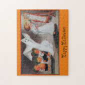  halloween meisje met kaars legpuzzel (Verticaal)