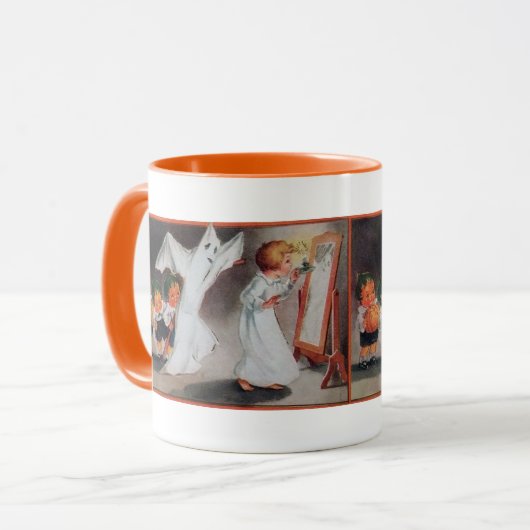  Halloween meisje met kaars Mok (Voorkant links)