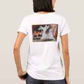  Halloween Meisje met Kaars Vrouwen Shirt (Achterkant)