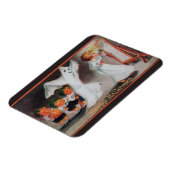  Halloween Meisje met Kaarsmagneet Magneet (Linkerzijde)