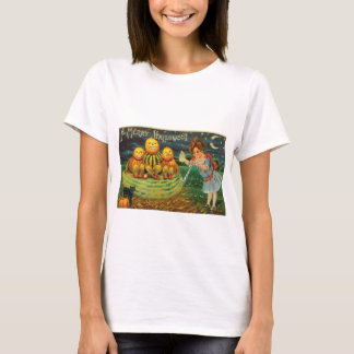  Halloween meisje met pompoenen T-shirt