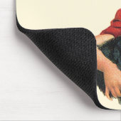 halloween, meisje met zwarte kat muismat (Hoek)