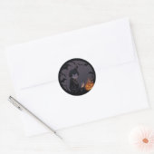 Halloween meisje ronde sticker (Envelop)