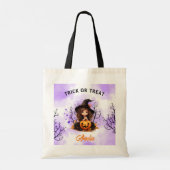 Halloween Meisje Schattige Kleine Heks Snoep Tote Bag (Achterkant)