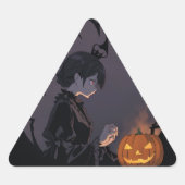 Halloween meisje sticker (Voorkant)