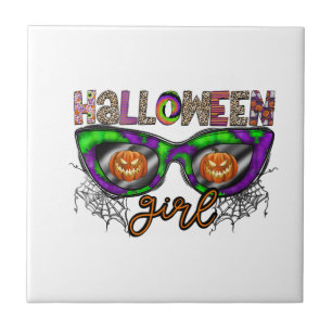 Halloween Meisje Tegeltje