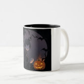 Halloween meisje tweekleurige koffiemok (Voorkant rechts)