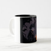 Halloween meisje tweekleurige koffiemok (Voorkant links)