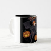 Halloween meisje tweekleurige koffiemok (Voorkant links)