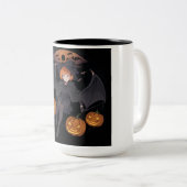 Halloween meisje tweekleurige koffiemok (Voorkant rechts)