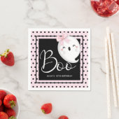 Halloween Meisje Verjaardag Gepersonaliseerd Roze  Servet (Insitu)