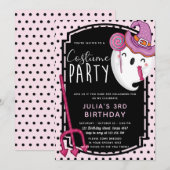 Halloween Meisje Verjaardag Kostuum Feest Kaart (Voorkant / Achterkant)