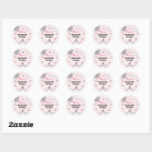 Halloween Meisje Verjaardag Roze Leuke Ghost Ronde Sticker (Vel)