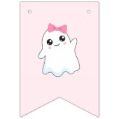 Halloween Meisje Verjaardag Roze Leuke Ghost Vlaggetjes (Eerste vlag)