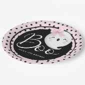 Halloween Meisje Verjaardag Roze Zwart Gepersonali Papieren Bordje (Gekanteld)