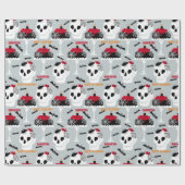 Halloween Meisje Verjaardagstaart Naam Leeftijd Cadeaupapier (Vlak)