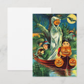  halloween-meisjes en pompoenen aan boord (Voorkant / Achterkant)