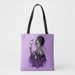 Halloween Meisjes Nacht Uit Elegante Skeletten Tote Bag