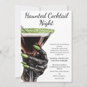 Halloween Meisjes Nacht Uit Griezeldrinkfeest Kaart