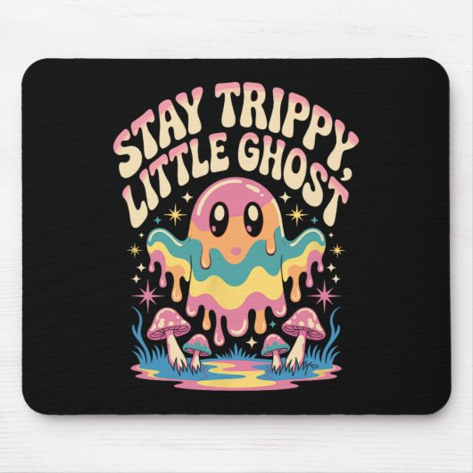 Halloween Melting Ghost Mushroom Patch Muismat (Voorkant)