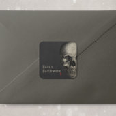 Halloween menselijke schedel Spooky Vierkante Sticker