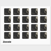 Halloween menselijke schedel Spooky Vierkante Sticker (Vel)