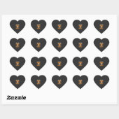 Halloween Mensen Kostuum Spook Skelet Grafisch Hart Sticker (Vel)