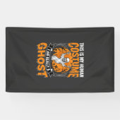 Halloween Mensen Kostuum Spook Skelet Grafisch Spandoek (Horizontaal)