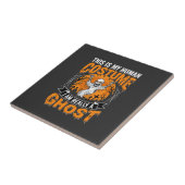 Halloween Mensen Kostuum Spook Skelet Grafisch Tegeltje (Zijkant)