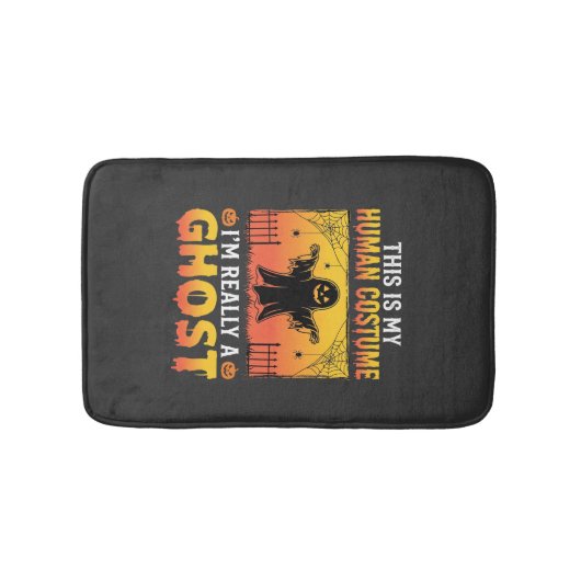 Halloween Mensen Kostuum Spook Vintage Badmat (Voorkant)
