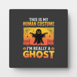 Halloween Mensen Kostuum Spook Vintage Fotoplaat