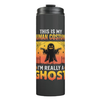 Halloween Mensen Kostuum Spook Vintage Thermosbeker