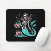 Halloween Mermaid Funny Skeleton Muismat (Met muis)